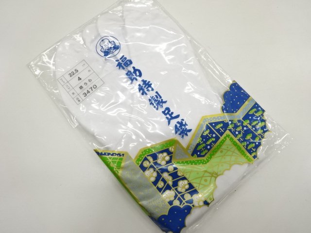 JAPANESE KIMONO / UNUSED TABI SOCKS (22.5 cm / 4 clasps)